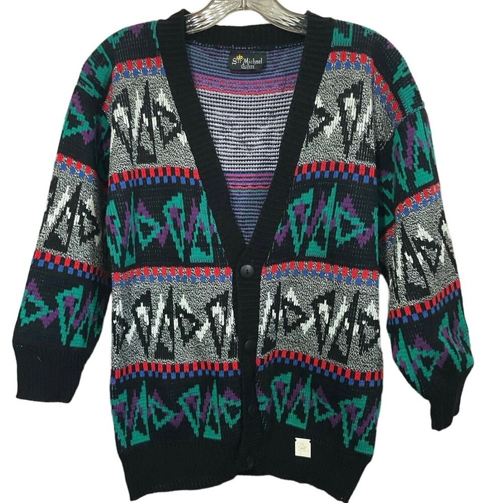 Vintage NWT Sir Michael Knitwear Cardigan Sweater Size Large